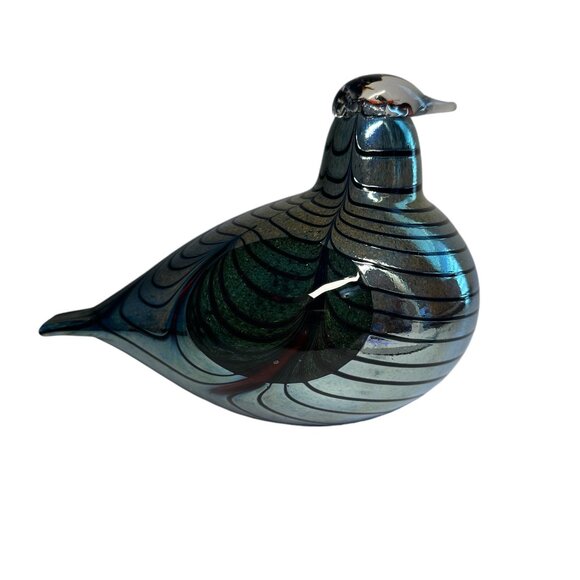 Oiva Toikka Nuutajarvi Finland - LARGE Pheasant Glass Bird Signed w/ Labels - Picture 3 of 5